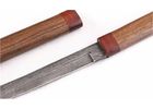 Японский нож 'Айкути' большой из стали дамаск, рукоять венге, ножны венге