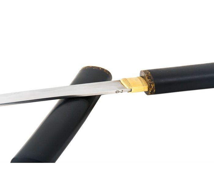 Японский нож 'Танто-Ширасайи' сталь D2, рукоять,ножны-черный граб