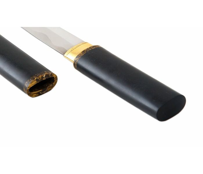 Японский нож 'Танто-Ширасайи' сталь D2, рукоять,ножны-черный граб