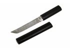 Японский нож 'Танто-Ширасайи' сталь Дамаск, рукоять,ножны-Черный граб